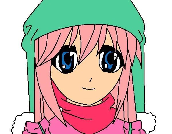 Dibujo de Chica con gorro pintado por Neko-chan1 en Dibujos.net el ... Dibujo de Chica con gorro pintado por Neko-chan1 en Dibujos.net el ...