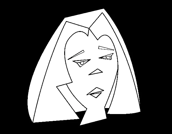 Dibujo de Chica triste para Colorear - Dibujos.net