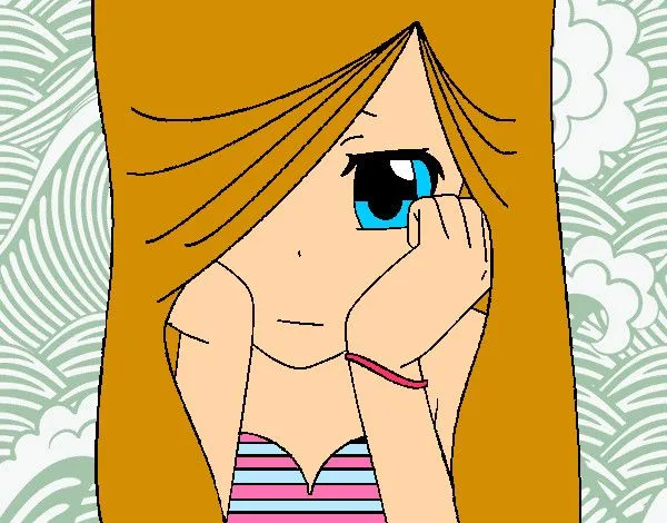 Dibujo de chica triste pintado por Natalitart en Dibujos.net el ...