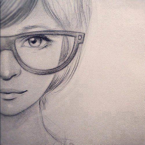 dibujo chica | Tumblr