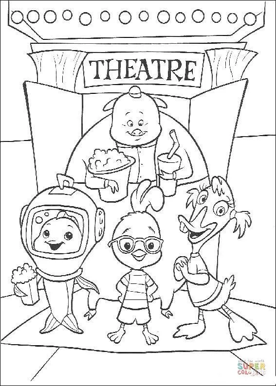 Dibujo de Chicken Little, Abbey, Runt y Pez Fuera del Agua en el ... Dibujo de Chicken Little, Abbey, Runt y Pez Fuera del Agua en el ...