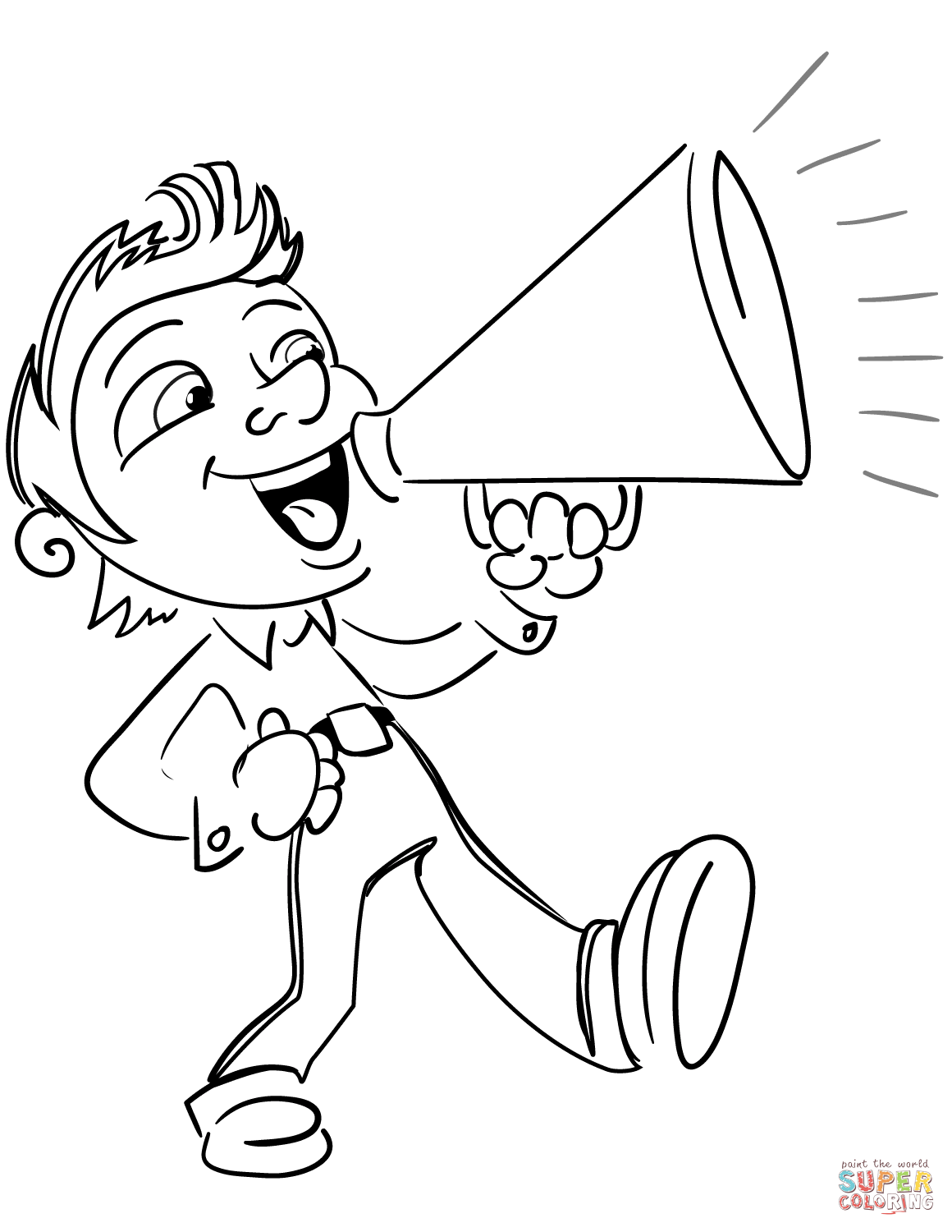 Dibujo de chico con altavoz para colorear | Dibujos para colorear imprimir gratis Dibujo de chico con altavoz para colorear | Dibujos para colorear imprimir gratis