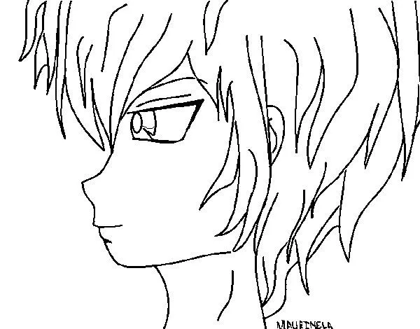 Dibujo de Chico anime 2 para Colorear - Dibujos.net