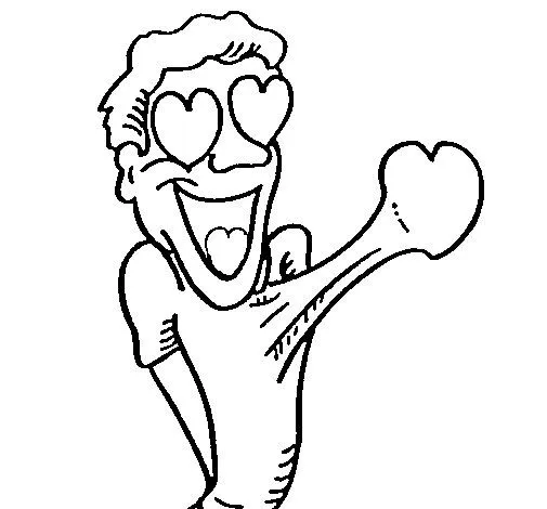Dibujo de Chico muy enamorado para Colorear - Dibujos.net Dibujo de Chico muy enamorado para Colorear - Dibujos.net