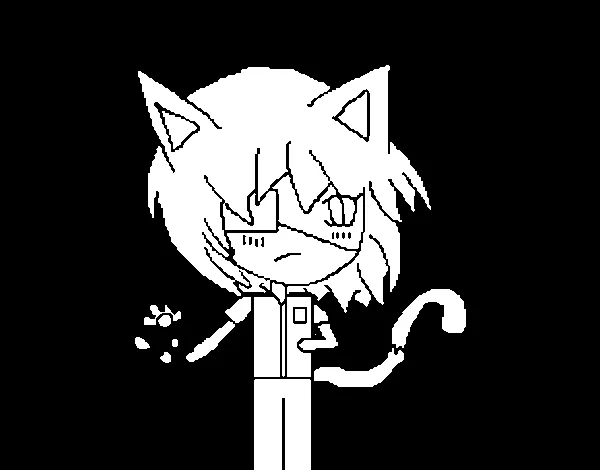 Dibujo de Chico Neko para Colorear - Dibujos.net Dibujo de Chico Neko para Colorear - Dibujos.net