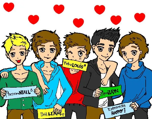 Dibujo de Los chicos de One Direction pintado por Juanita1d en ...