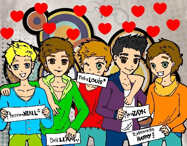 Dibujo de Los chicos de One Direction pintado por Juliagm en ... Dibujo de Los chicos de One Direction pintado por Juliagm en ...