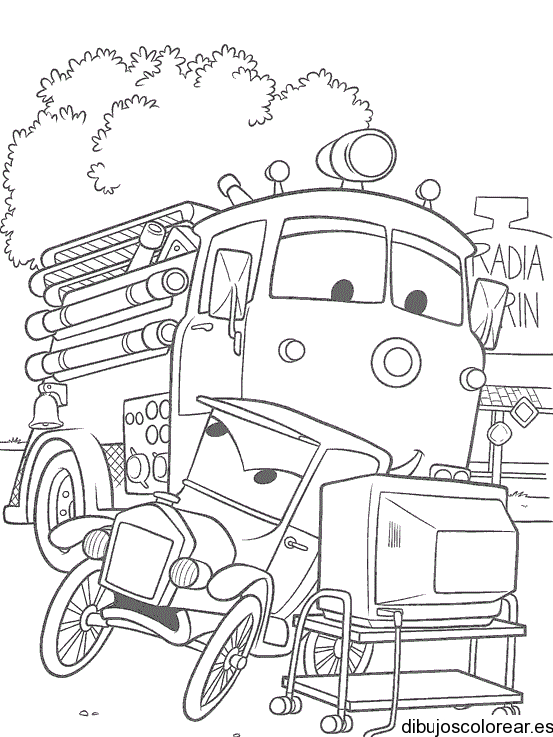Dibujo de un choque de coches | Dibujos para Colorear Dibujo de un choque de coches | Dibujos para Colorear
