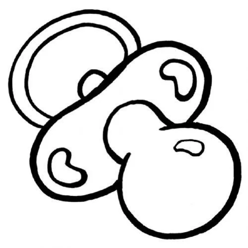Dibujo de un chupete para imprimir y pintar - Dibujos para ... Dibujo de un chupete para imprimir y pintar - Dibujos para ...
