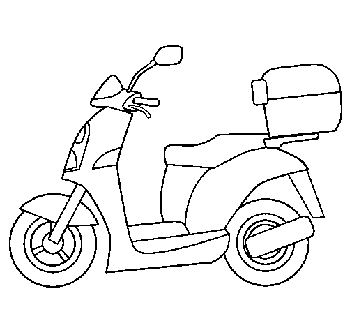 Dibujo de Ciclomotor para Colorear - Dibujos.net