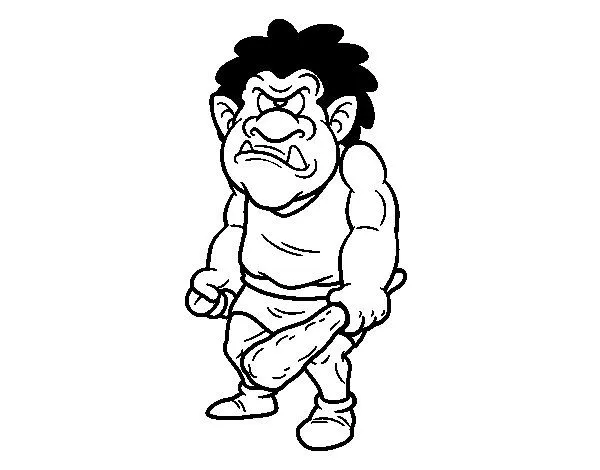 Dibujo de Cíclope gigante para Colorear - Dibujos.net Dibujo de Cíclope gigante para Colorear - Dibujos.net
