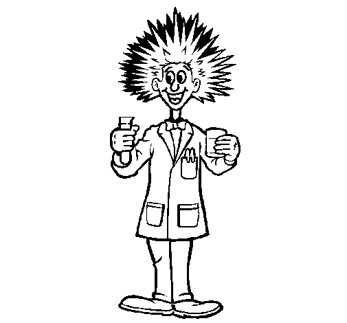 Dibujo de Científico loco para Colorear - Dibujos.net Dibujo de Científico loco para Colorear - Dibujos.net
