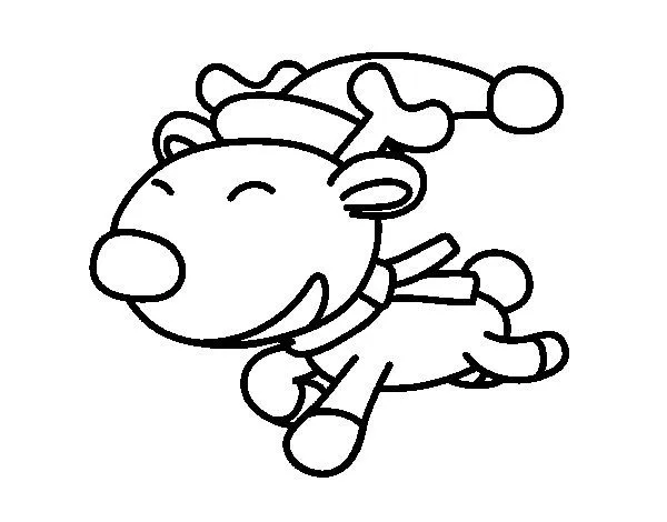 Dibujo de Ciervo feliz para Colorear - Dibujos.net
