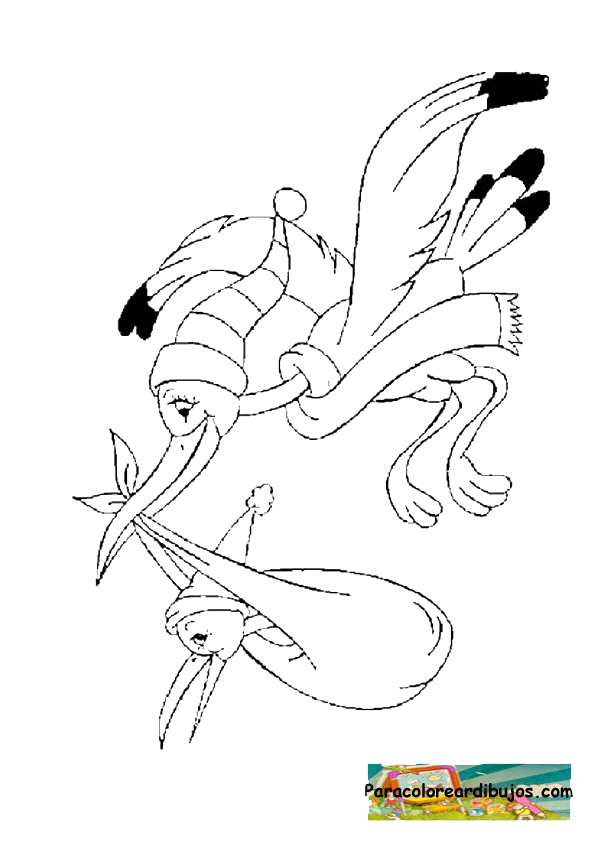 dibujo de ciguena para colorear | Colorear dibujos dibujo de ciguena para colorear | Colorear dibujos