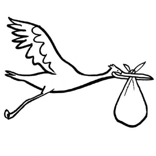 Dibujo de una cigüeña para colorear - Dibujos para colorear de bebés Dibujo de una cigüeña para colorear - Dibujos para colorear de bebés