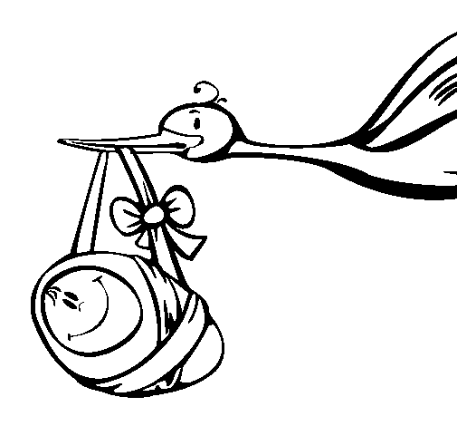 Dibujo de Cigüeña para Colorear - Dibujos.net Dibujo de Cigüeña para Colorear - Dibujos.net