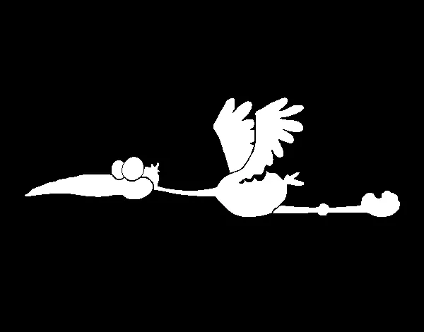 Dibujo de Cigüeña volando para Colorear - Dibujos.net Dibujo de Cigüeña volando para Colorear - Dibujos.net