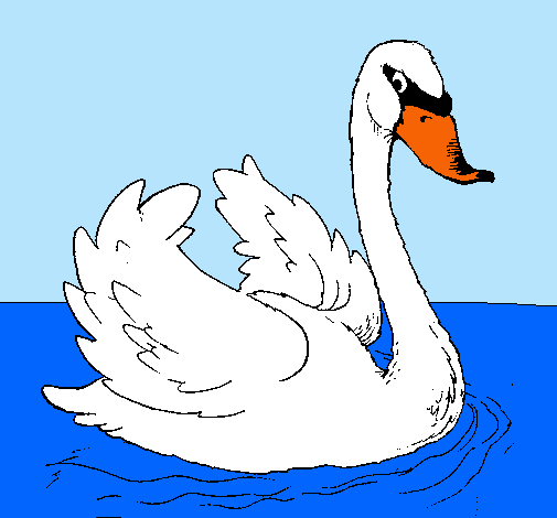 Dibujo de Cisne en el agua pintado por Cisnes en Dibujos.net el ...