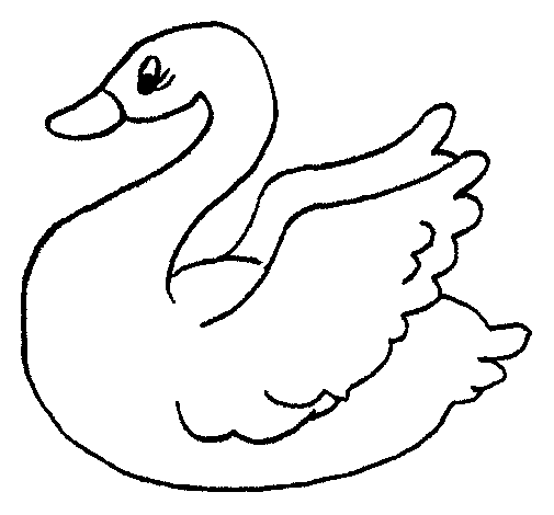 Dibujo de Cisne 2 para Colorear - Dibujos.net