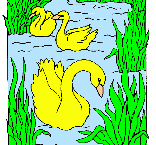 Dibujo de Cisnes pintado por Patitos en Dibujos.net el día 22-02 ...