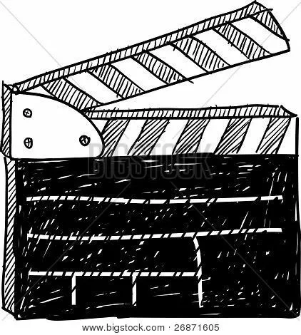 Dibujo claqueta de cine - Imagui