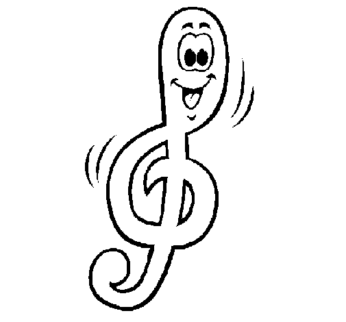 Dibujo de Clave de sol para Colorear - Dibujos.net