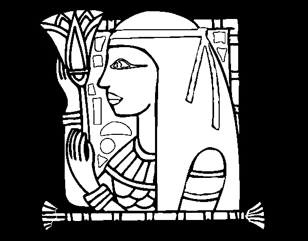 Dibujo de Cleopatra para Colorear - Dibujos.net Dibujo de Cleopatra para Colorear - Dibujos.net
