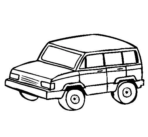 Dibujo de Coche 4x4 para Colorear - Dibujos.net Dibujo de Coche 4x4 para Colorear - Dibujos.net