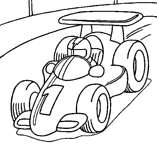 Dibujo de Coche de carreras para Colorear - Dibujos.net