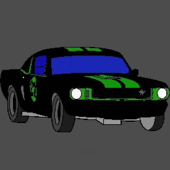 Un dibujo de coche de carreras: Ford Mustang - Dibujos de ...