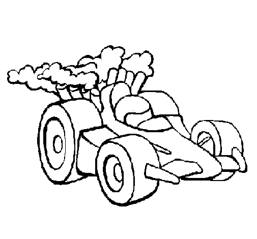 Dibujo de Coche de Fórmula 1 para Colorear - Dibujos.net