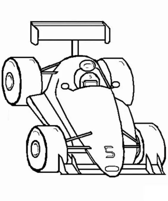 colorear-coche-de-formula-1- ...
