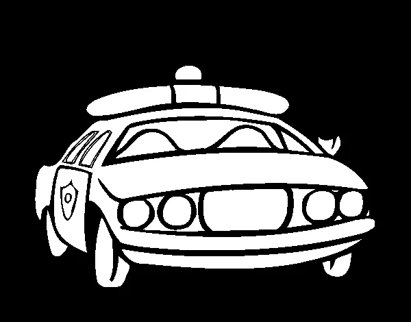 Dibujo de Coche de policía para Colorear - Dibujos.net