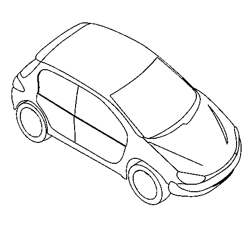 Dibujo de Coche visto desde arriba para Colorear - Dibujos.net Dibujo de Coche visto desde arriba para Colorear - Dibujos.net