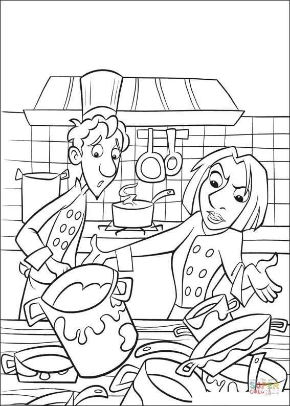 Dibujo de Toda la Cocina Está Sucia para colorear | Dibujos para ... Dibujo de Toda la Cocina Está Sucia para colorear | Dibujos para ...