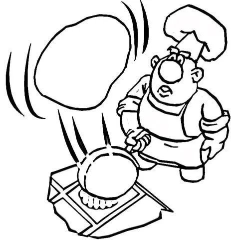 Dibujo de Cocinando una Tortilla para colorear | Dibujos para ... Dibujo de Cocinando una Tortilla para colorear | Dibujos para ...