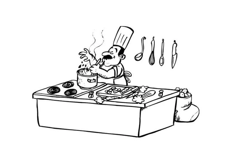 Imágenes de cocineros para pintar - Imagui