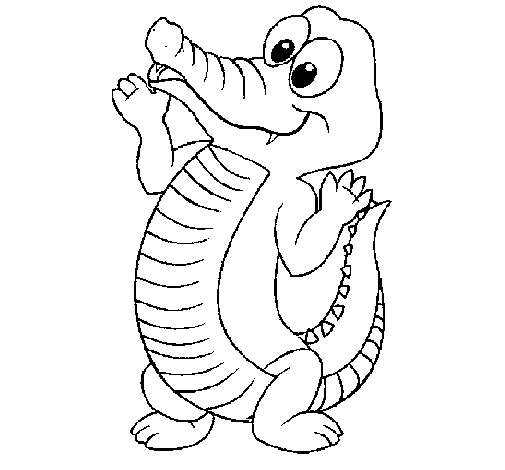 Dibujo de Cocodrilo bebe para Colorear - Dibujos.net Dibujo de Cocodrilo bebe para Colorear - Dibujos.net
