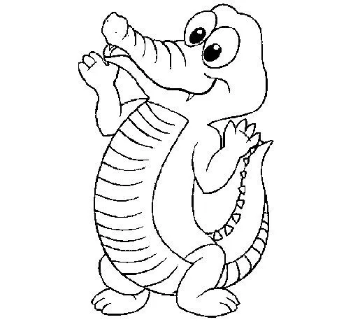 Dibujo de Cocodrilo bebe para Colorear - Dibujos.net Dibujo de Cocodrilo bebe para Colorear - Dibujos.net