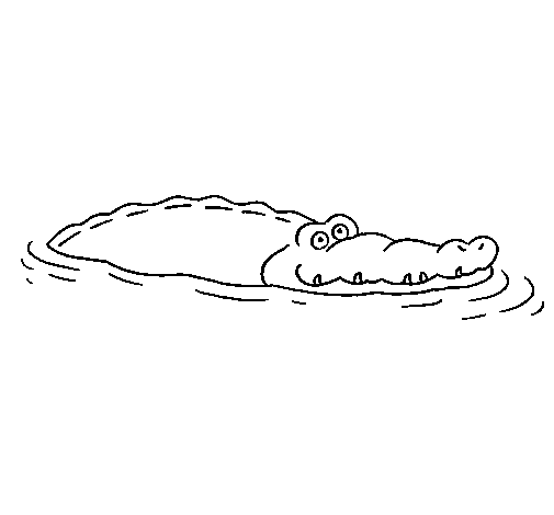 Dibujo de Cocodrilo 2 para Colorear - Dibujos.net Dibujo de Cocodrilo 2 para Colorear - Dibujos.net