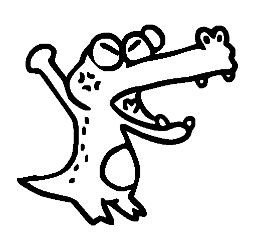 Dibujo de Cocodrilo gritando para Colorear - Dibujos.net Dibujo de Cocodrilo gritando para Colorear - Dibujos.net