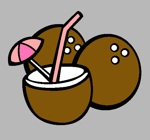 Dibujo de Cóctel de coco pintado por Cocos en Dibujos.net el día ...