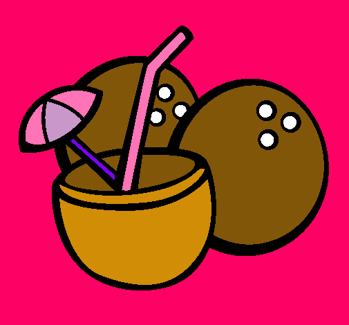 Dibujo de Cóctel de coco pintado por Cocos en Dibujos.net el día ...