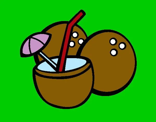 Dibujo de Cóctel de coco pintado por James_9 en Dibujos.net el día ...