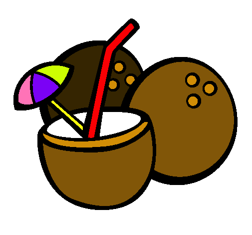Dibujo de Cóctel de coco pintado por Malteada en Dibujos.net el ...