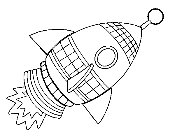 Dibujo de Cohete espacial para Colorear - Dibujos.net Dibujo de Cohete espacial para Colorear - Dibujos.net