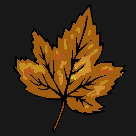 Un dibujo a color de las hojas muertas en otoño - Dibujos de Otoño ...