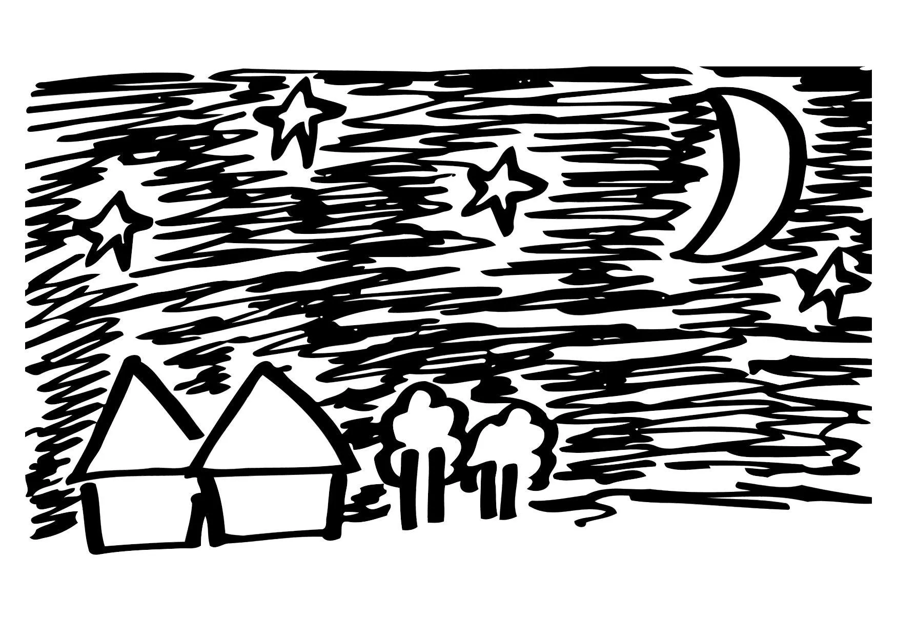 Dibujo para colorear 01a. Noche - Dibujos Para Imprimir Gratis - Img 12291 Dibujo para colorear 01a. Noche - Dibujos Para Imprimir Gratis - Img 12291