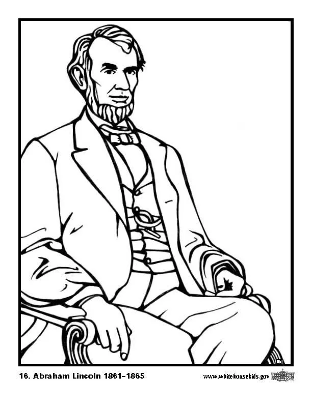 Dibujo para colorear 16 Abraham Lincoln - Dibujos Para Imprimir Gratis - Img 12569 Dibujo para colorear 16 Abraham Lincoln - Dibujos Para Imprimir Gratis - Img 12569
