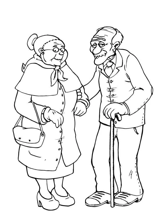 Dibujo para colorear abuela y abuelo - Dibujos Para Imprimir Gratis - Img 23121 Dibujo para colorear abuela y abuelo - Dibujos Para Imprimir Gratis - Img 23121